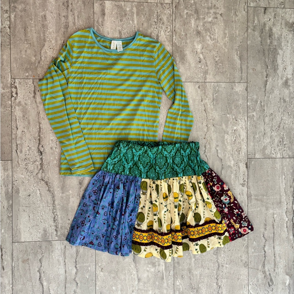 Matilda Jane Green and Blue Long Sleeve Matching Set